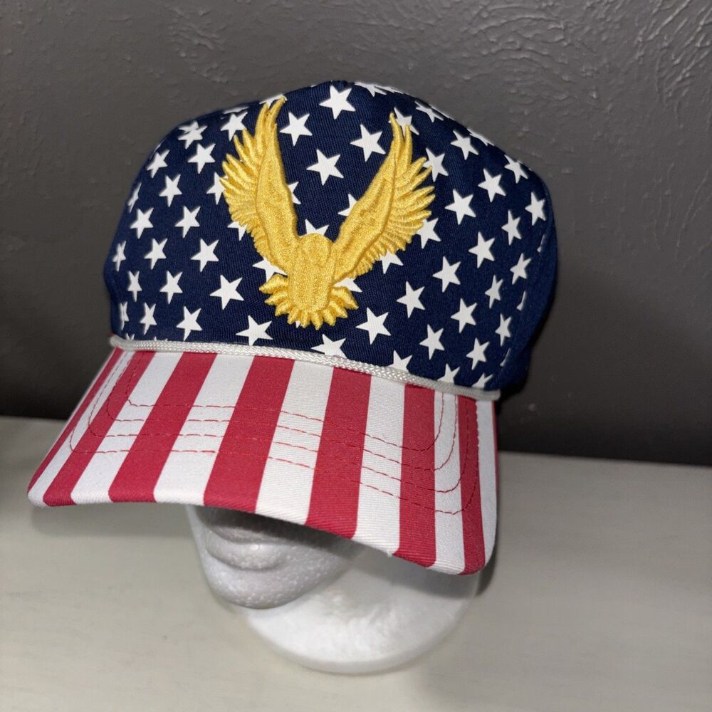 Cali-Fame Headwear Make America Great Again Eagle Flag Snapback Hat USA